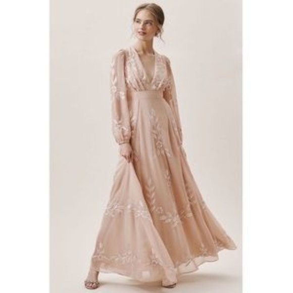 BHLDN Belize Dress Blush NEW - Picture 1 of 3